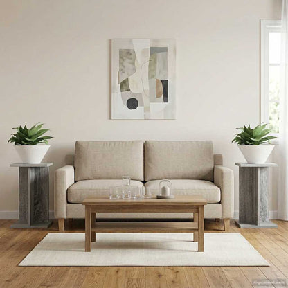 vidaXL Plant Stand 2 pcs Grey Sonoma 25 x 25.5 x 40.5 cm