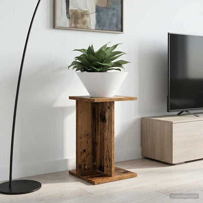 vidaXL Plant Stand 2 pcs Old Wood 25 x 25.5 x 40.5 cm Engineered Wood