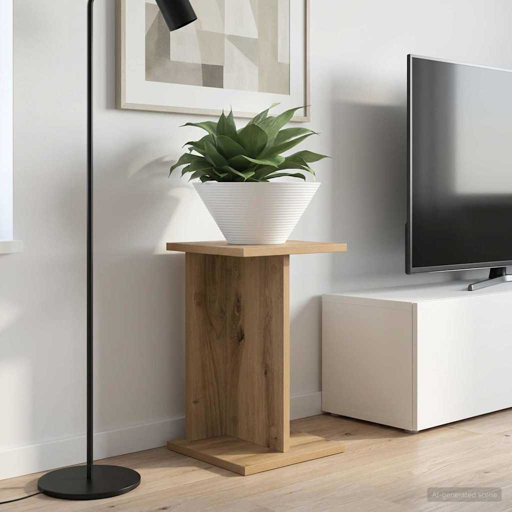 vidaXL Plant Stand Artisan Oak 25 x 25.5 x 40.5 cm Engineered Wood