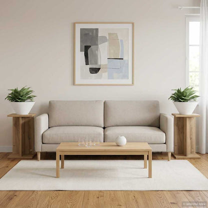 vidaXL Plant Stand 2 pcs Artisan Oak 25 x 25.5 x 40.5 cm