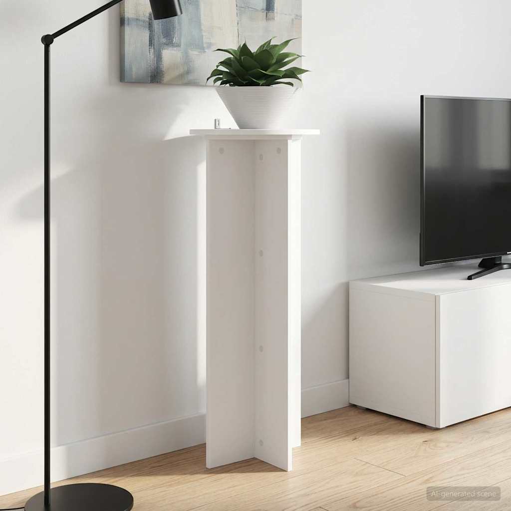 vidaXL Plant Stand 2 pcs White Ø40 x 100 cm Engineered Wood