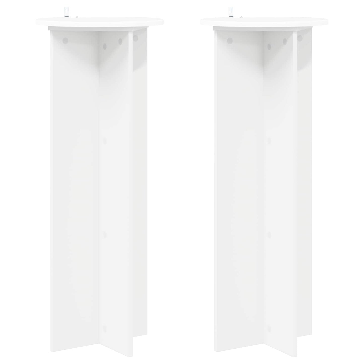 vidaXL Plant Stand 2 pcs White Ø40 x 100 cm Engineered Wood
