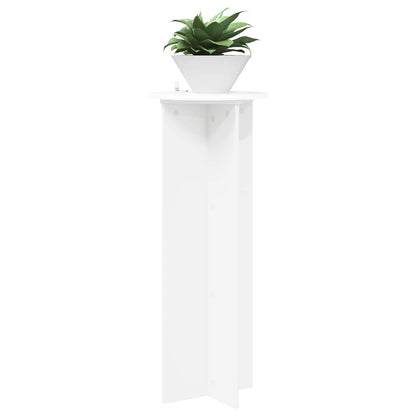 vidaXL Plant Stand 2 pcs White Ø40 x 100 cm Engineered Wood