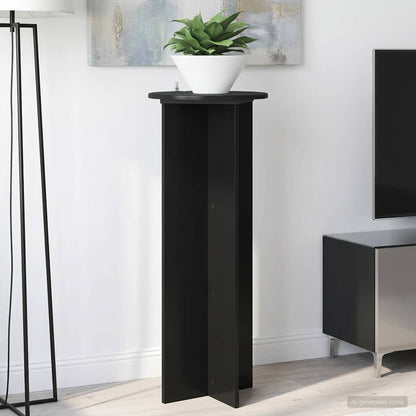 vidaXL Plant Stand 2 pcs Black Ø40 x 100 cm Engineered Wood