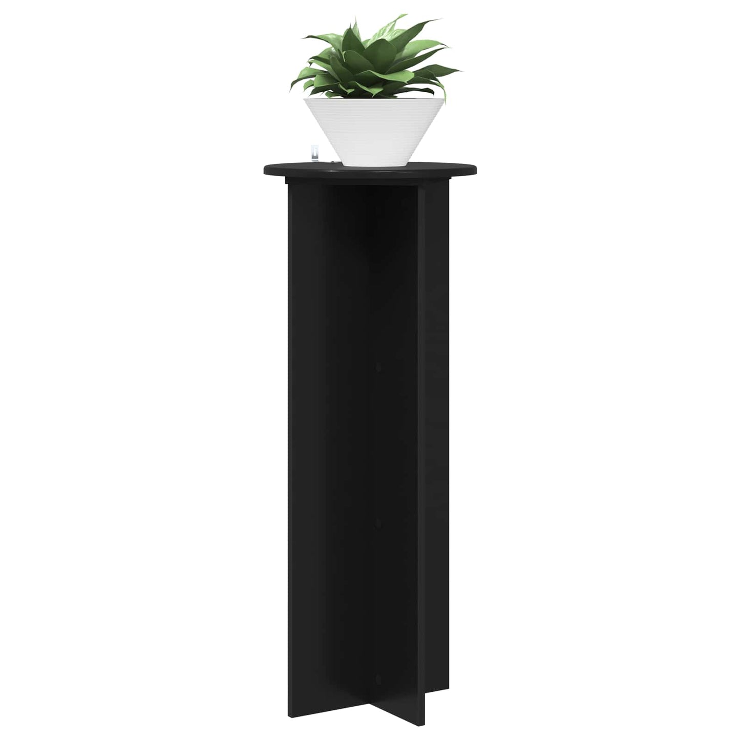 vidaXL Plant Stand 2 pcs Black Ø40 x 100 cm Engineered Wood