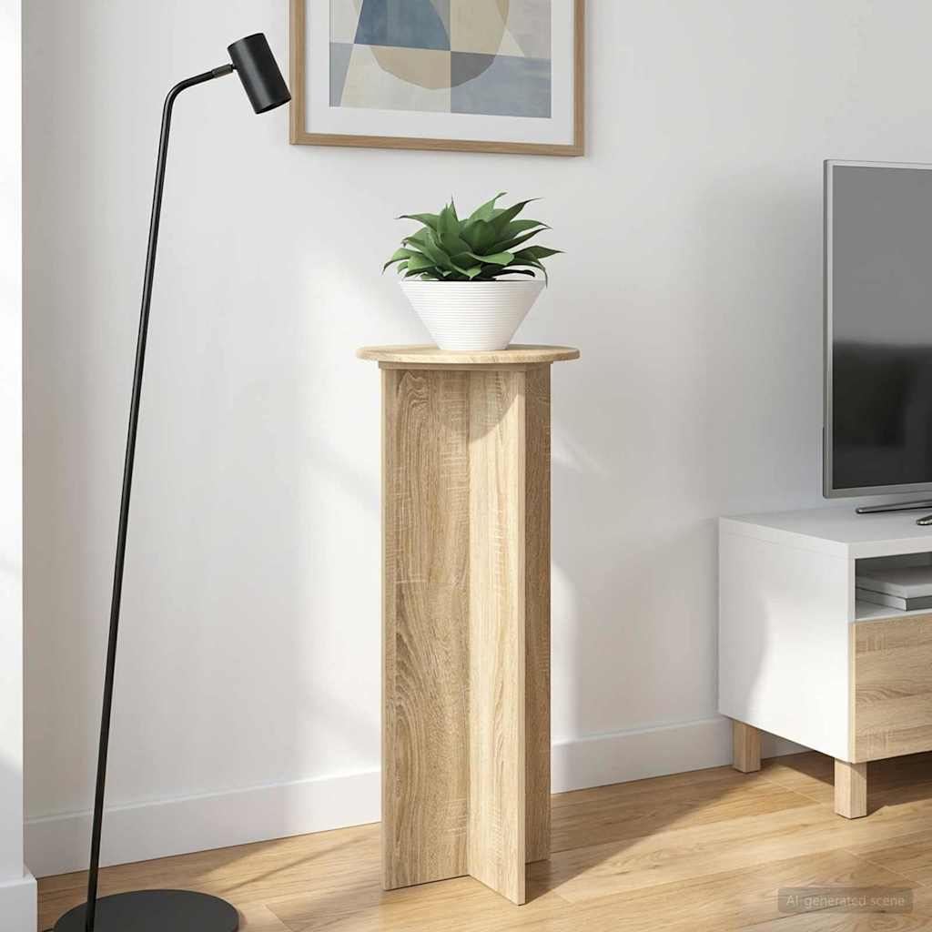 vidaXL Plant Stand 2 pcs Sonoma Oak Ø40 x 100 cm Engineered Wood