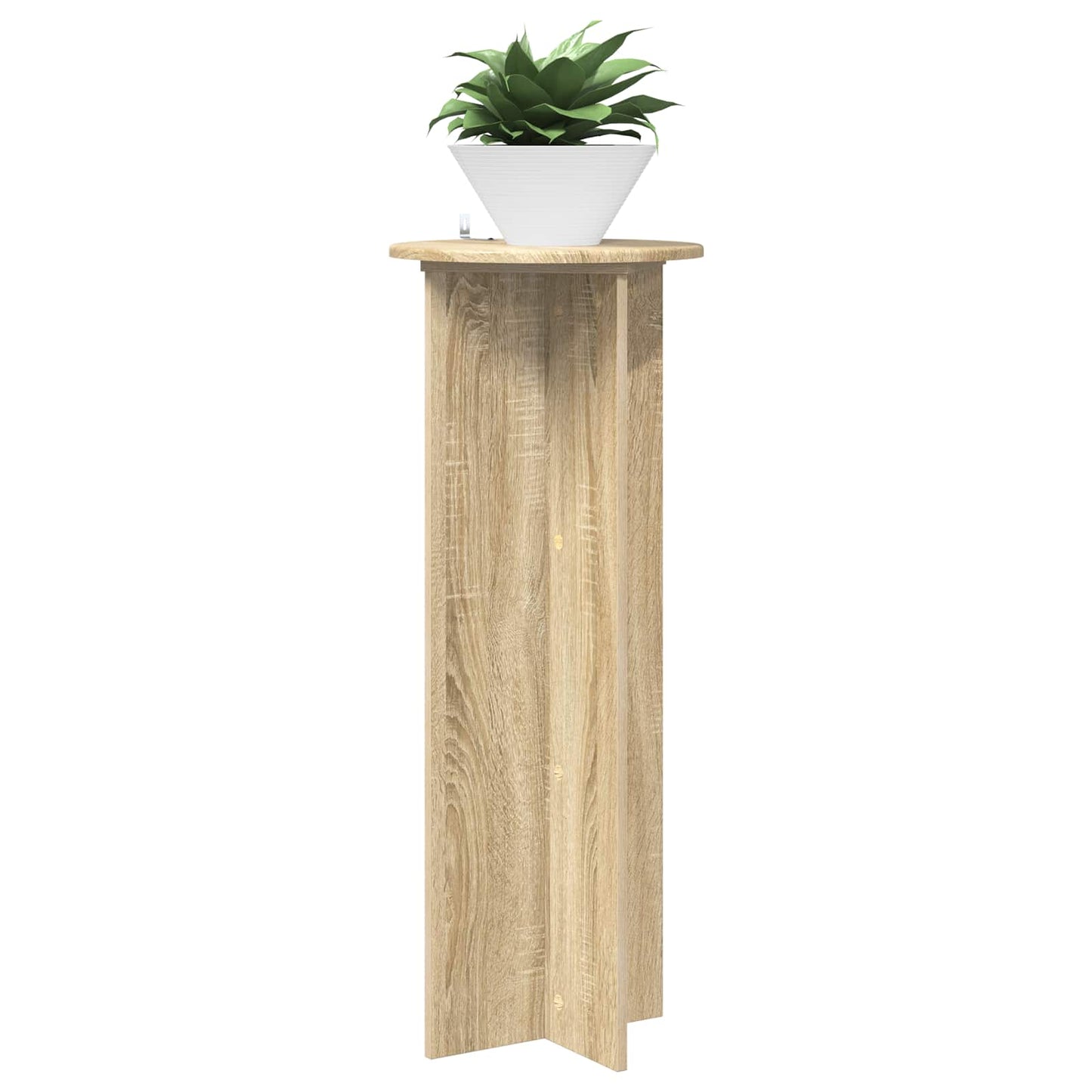 vidaXL Plant Stand 2 pcs Sonoma Oak Ø40 x 100 cm Engineered Wood