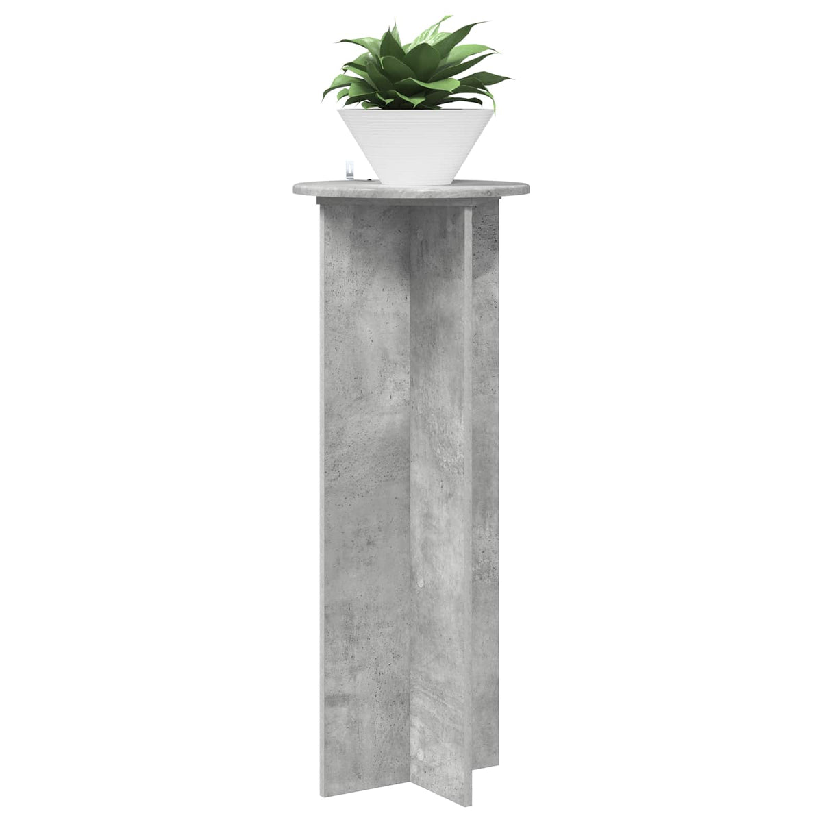 vidaXL Plant Stand 2 pcs Concrete Grey Ø40 x 100 cm Engineered Wood