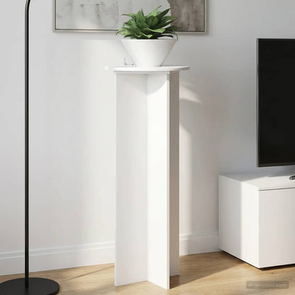 vidaXL Plant Stand 2 pcs High Gloss White Ø40 x 100 cm Engineered Wood