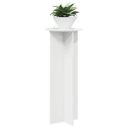 vidaXL Plant Stand 2 pcs High Gloss White Ø40 x 100 cm Engineered Wood