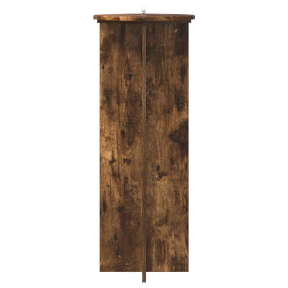vidaXL Plant Stand 2 pcs Smoked Oak Ø40 x 100 cm Engineered Wood