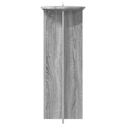 vidaXL Plant Stand 2 pcs Grey Sonoma Ø40 x 100 cm Engineered Wood