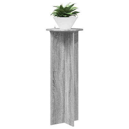 vidaXL Plant Stand 2 pcs Grey Sonoma Ø40 x 100 cm Engineered Wood