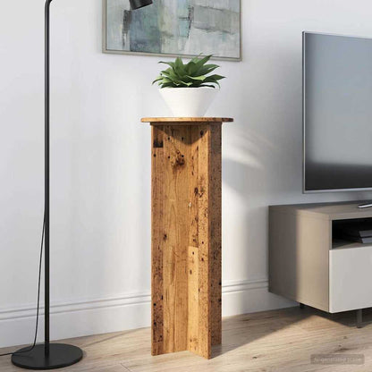 vidaXL Plant Stand 2 pcs Old Wood Ø40 x 100 cm Engineered Wood