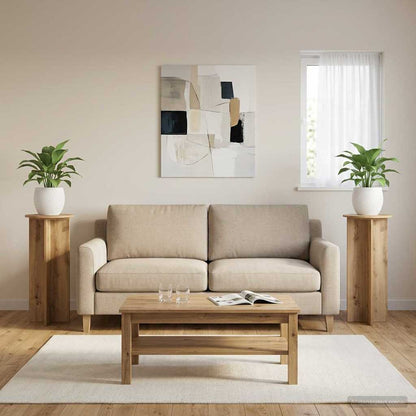 vidaXL Plant Stand 2 pcs Artisan Oak Ø40 x 100 cm Engineered Wood