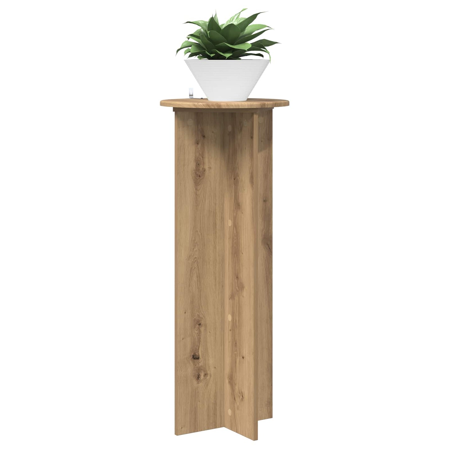 vidaXL Plant Stand 2 pcs Artisan Oak Ø40 x 100 cm Engineered Wood