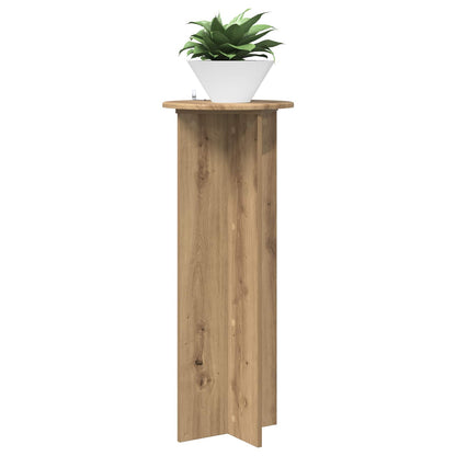 vidaXL Plant Stand 2 pcs Artisan Oak Ø40 x 100 cm Engineered Wood
