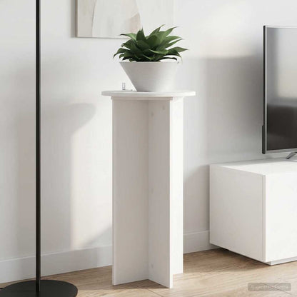 vidaXL Plant Stand 2 pcs White Ø40 x 80 cm Engineered Wood