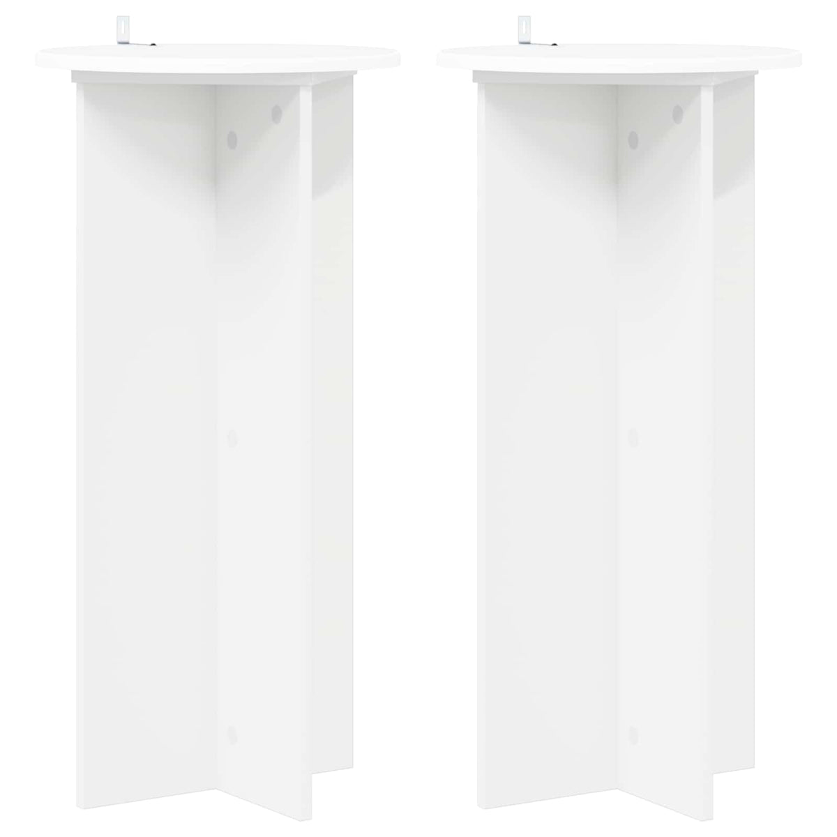 vidaXL Plant Stand 2 pcs White Ø40 x 80 cm Engineered Wood
