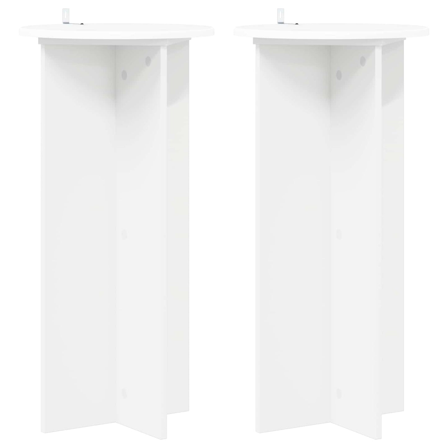 vidaXL Plant Stand 2 pcs White Ø40 x 80 cm Engineered Wood