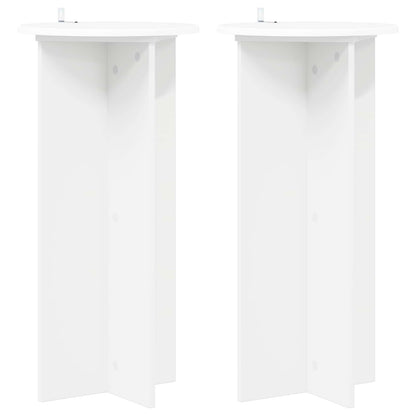 vidaXL Plant Stand 2 pcs White Ø40 x 80 cm Engineered Wood