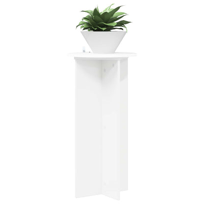 vidaXL Plant Stand 2 pcs White Ø40 x 80 cm Engineered Wood