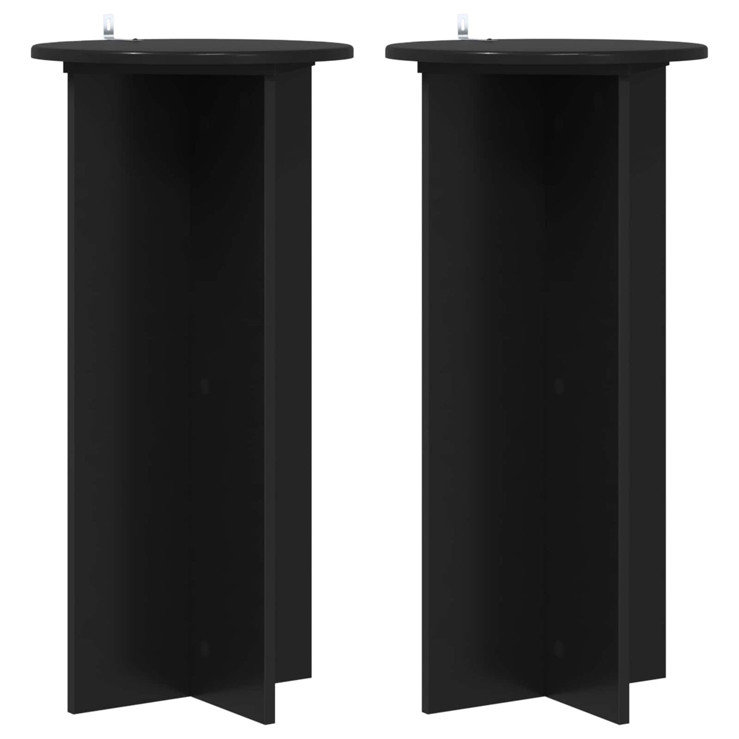 vidaXL Plant Stand 2 pcs Black 40 x 40 x 80 cm Engineered Wood
