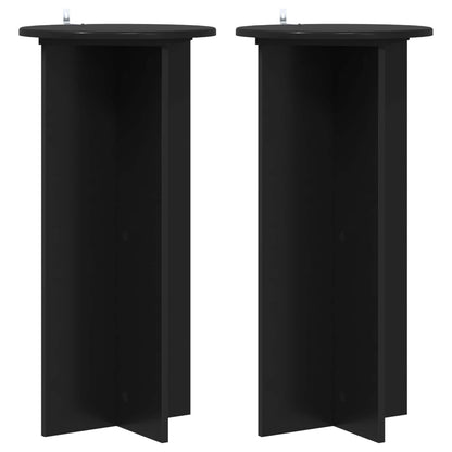 vidaXL Plant Stand 2 pcs Black 40 x 40 x 80 cm Engineered Wood