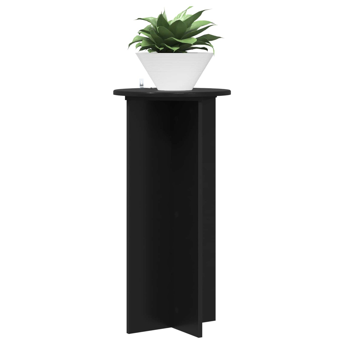 vidaXL Plant Stand 2 pcs Black 40 x 40 x 80 cm Engineered Wood