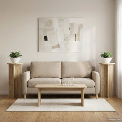 vidaXL Plant Stand 2 pcs Sonoma Oak 40 x 40 x 80 cm Engineered Wood