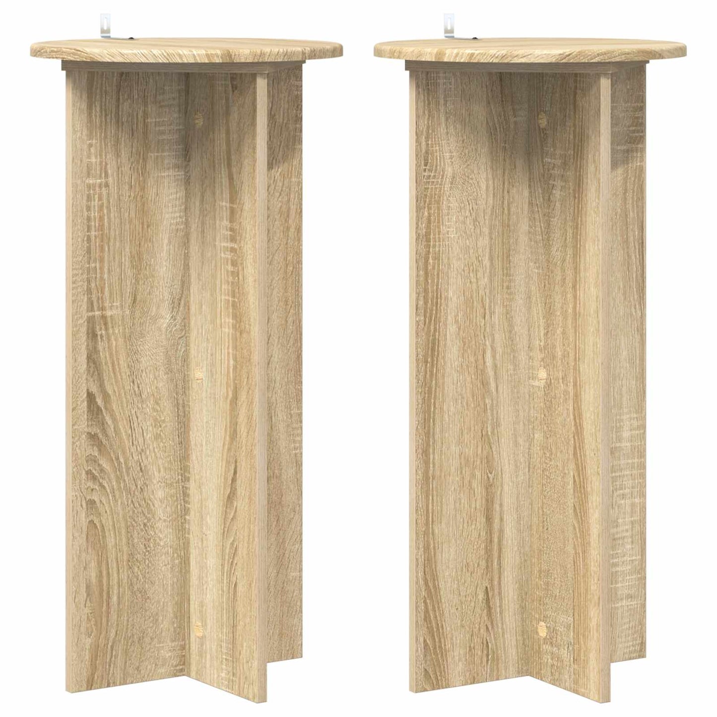 vidaXL Plant Stand 2 pcs Sonoma Oak 40 x 40 x 80 cm Engineered Wood