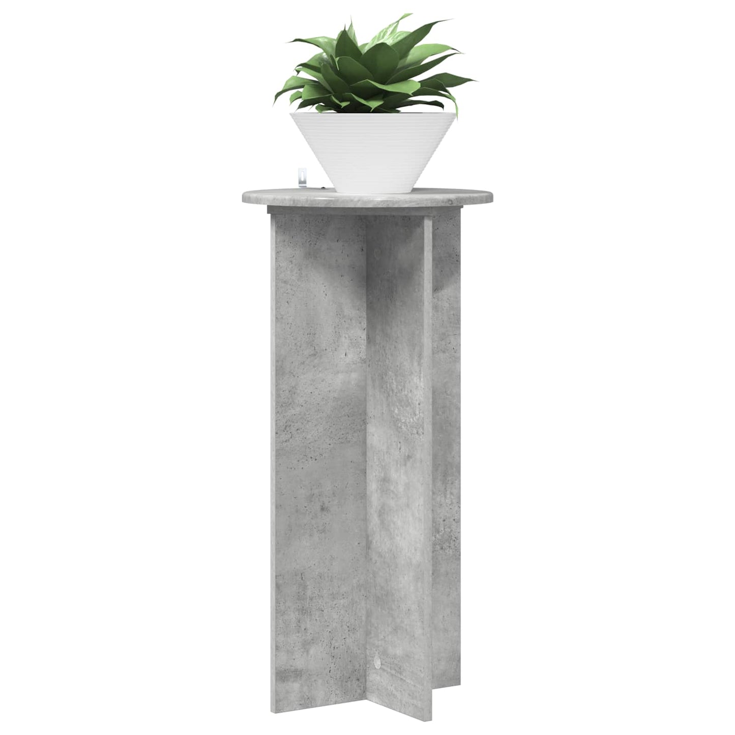 vidaXL Plant Stand 2 pcs Concrete Grey 40 x 40 x 80 cm Engineered Wood
