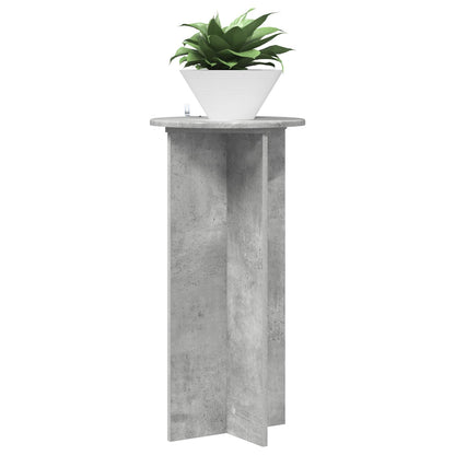 vidaXL Plant Stand 2 pcs Concrete Grey 40 x 40 x 80 cm Engineered Wood