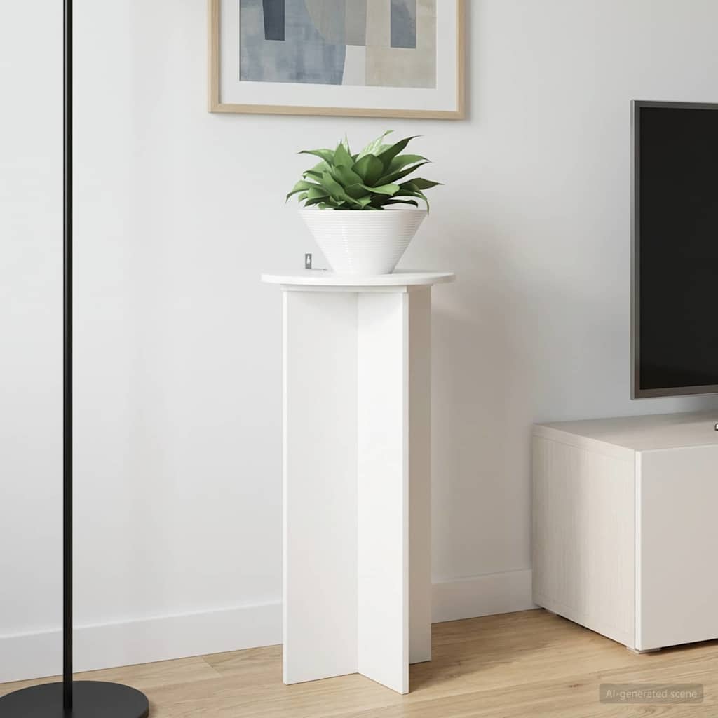 vidaXL Plant Stand 2 pcs High Gloss White 40 x 40 x 80 cm