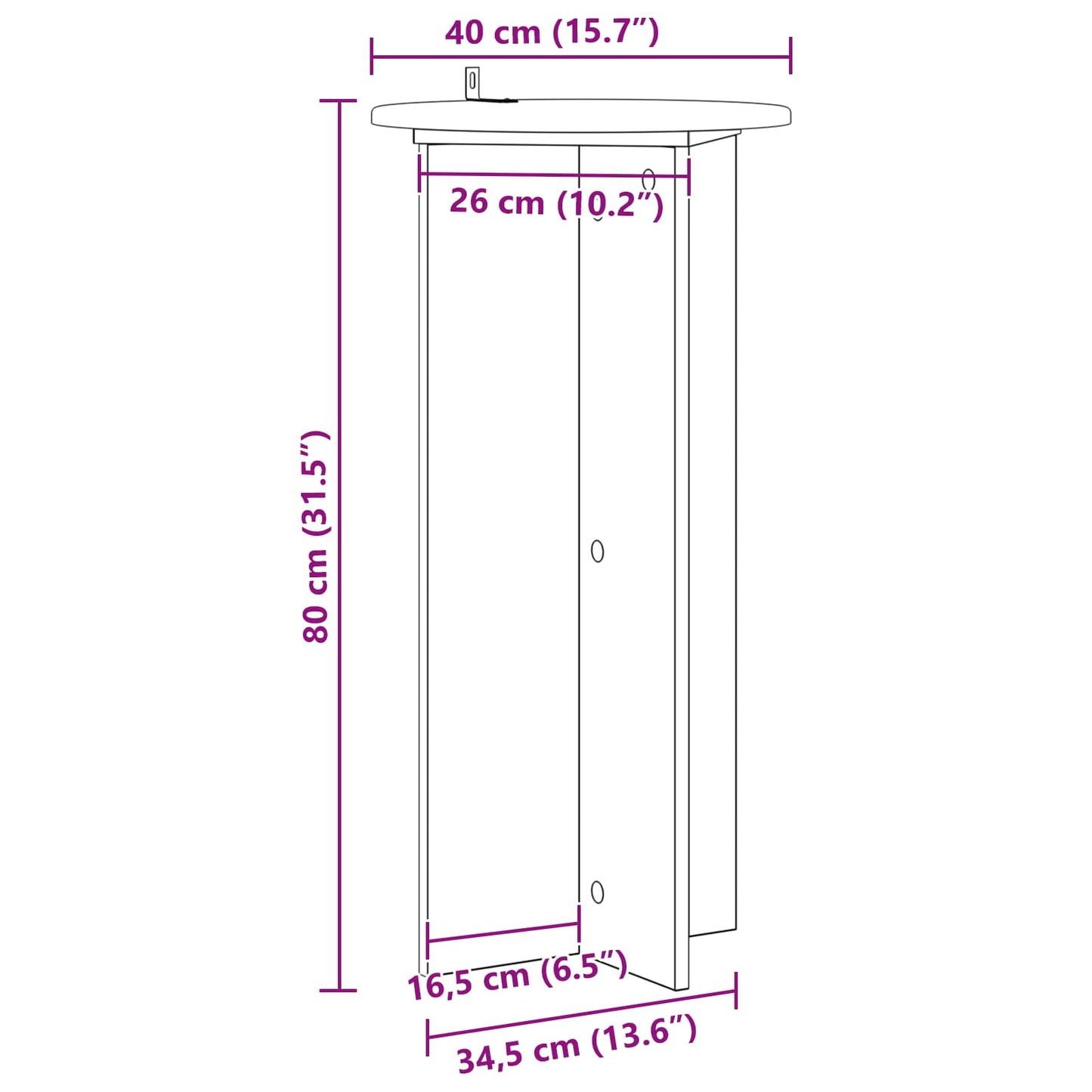 vidaXL Plant Stand 2 pcs High Gloss White 40 x 40 x 80 cm