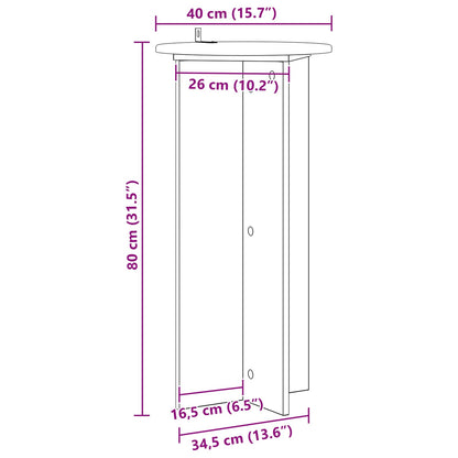 vidaXL Plant Stand 2 pcs Smoked Oak 40 x 40 x 80 cm Engineered Wood