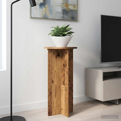 vidaXL Plant Stand 2 pcs Old Wood 40 x 40 x 80 cm Engineered Wood