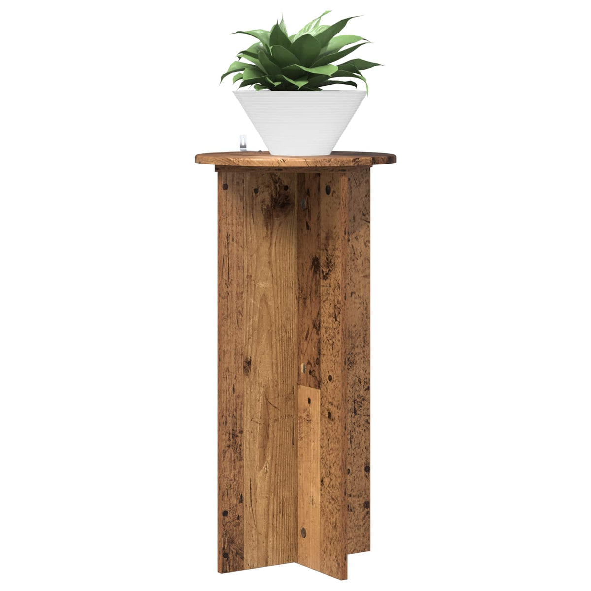 vidaXL Plant Stand 2 pcs Old Wood 40 x 40 x 80 cm Engineered Wood