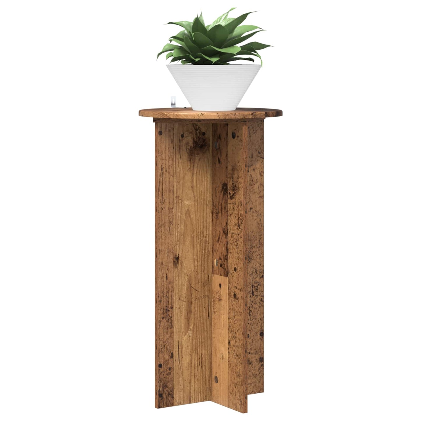 vidaXL Plant Stand 2 pcs Old Wood 40 x 40 x 80 cm Engineered Wood