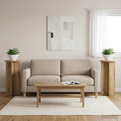 vidaXL Plant Stand 2 pcs Artisan Oak 40 x 40 x 80 cm Engineered Wood
