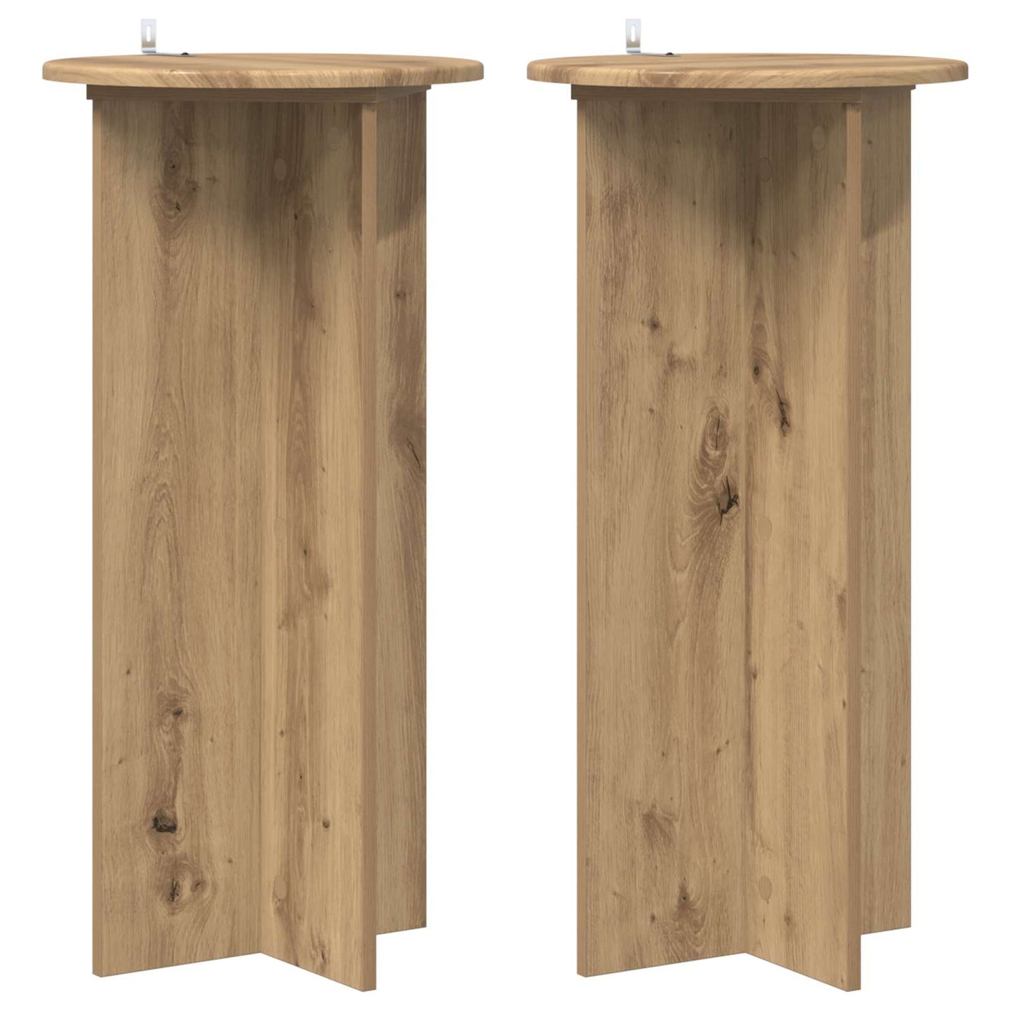 vidaXL Plant Stand 2 pcs Artisan Oak 40 x 40 x 80 cm Engineered Wood