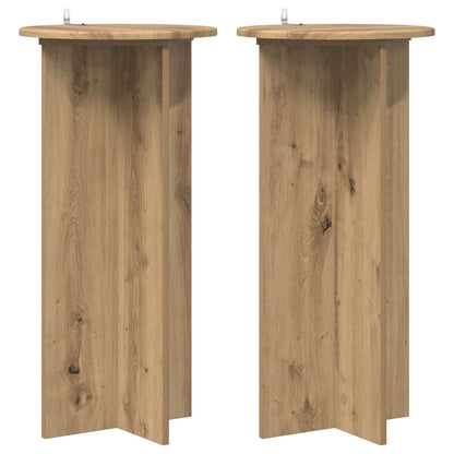 vidaXL Plant Stand 2 pcs Artisan Oak 40 x 40 x 80 cm Engineered Wood