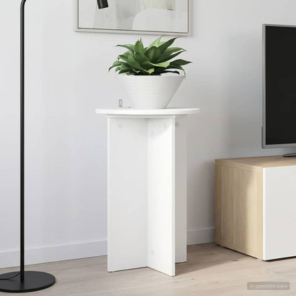 vidaXL Plant Stand 2 pcs White Ø40 x 60 cm Engineered Wood
