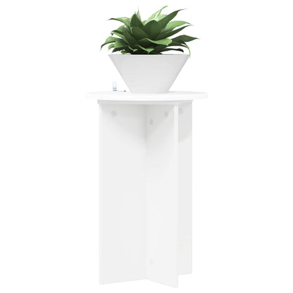 vidaXL Plant Stand 2 pcs White Ø40 x 60 cm Engineered Wood
