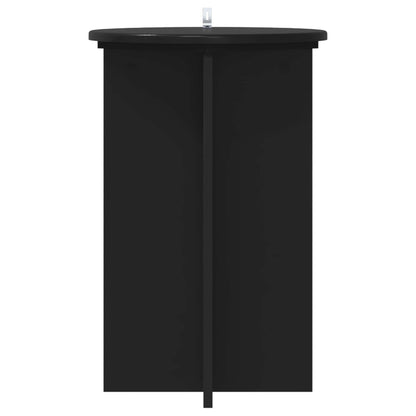 vidaXL Plant Stand 2 pcs Black Ø40 x 60 cm Engineered Wood