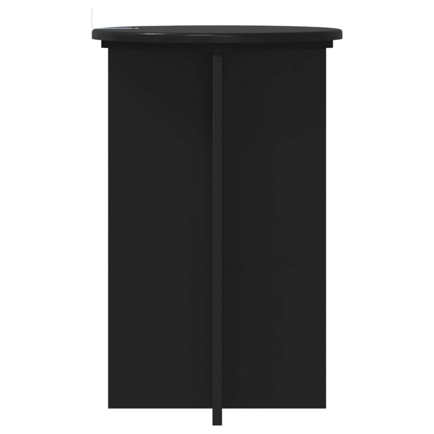 vidaXL Plant Stand 2 pcs Black Ø40 x 60 cm Engineered Wood