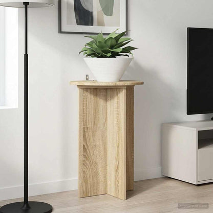 vidaXL Plant Stand 2 pcs Sonoma Oak Ø40 x 60 cm Engineered Wood