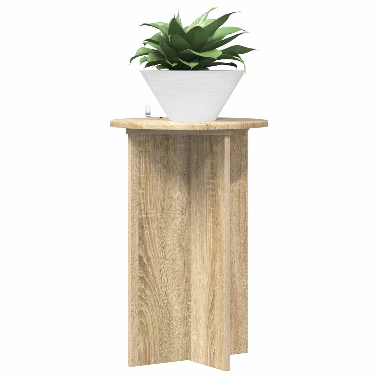 vidaXL Plant Stand 2 pcs Sonoma Oak Ø40 x 60 cm Engineered Wood