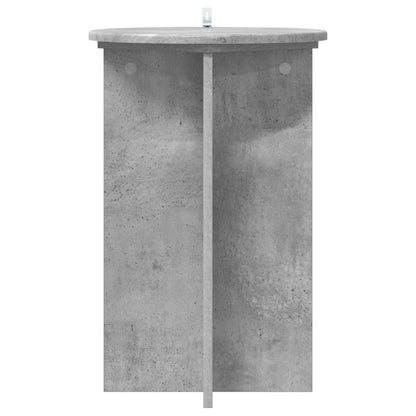 vidaXL Plant Stand 2 pcs Concrete Grey Ø40 x 60 cm Engineered Wood