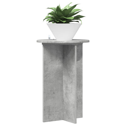 vidaXL Plant Stand 2 pcs Concrete Grey Ø40 x 60 cm Engineered Wood